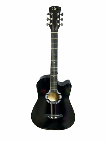 Guitare pan coup&eacute; &agrave; 6 cordes western acoustique 38&quot; marron