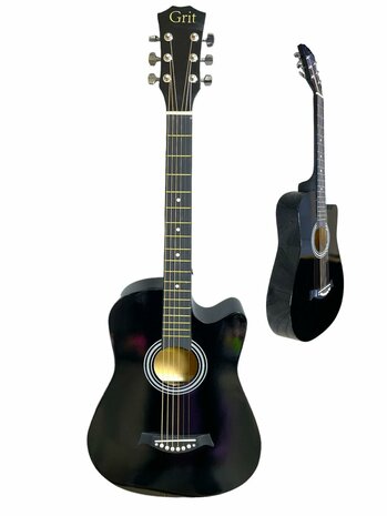 Guitar cutaway with 6 strings western acoustic 38&quot; mix color