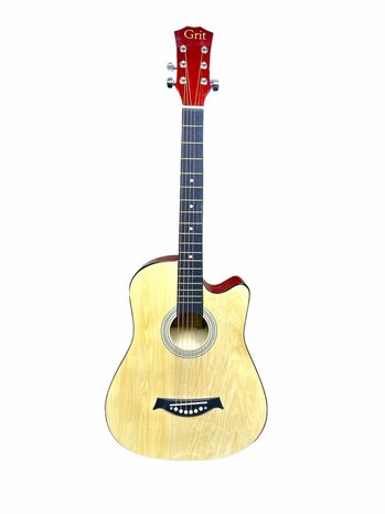 Guitare pan coup&eacute; &agrave; 6 cordes western acoustique 38&quot; marron