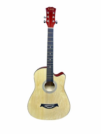 Guitare pan coup&eacute; &agrave; 6 cordes western acoustique 38&quot; marron