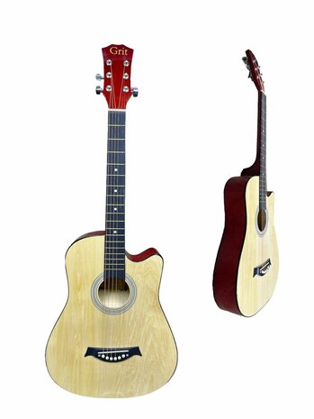 Guitar cutaway with 6 strings western acoustic 38&quot; mix color