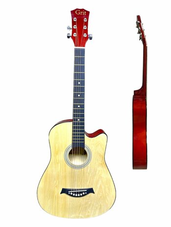 Guitar cutaway with 6 strings western acoustic 38&quot; mix color