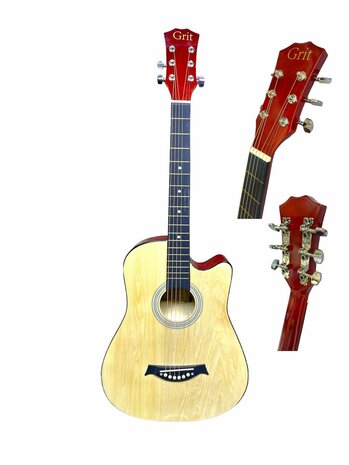 Guitar cutaway with 6 strings western acoustic 38&quot; mix color