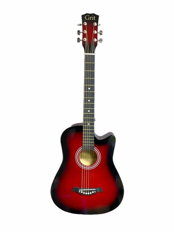 Guitar cutaway with 6 strings western acoustic 38&quot; mix color