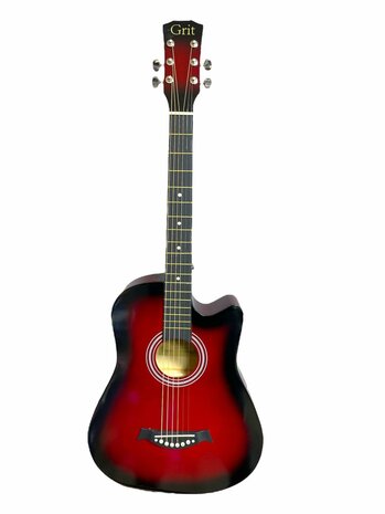 Guitar cutaway with 6 strings western acoustic 38&quot; mix color