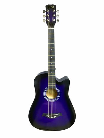 Guitar cutaway with 6 strings western acoustic 38&quot; mix color