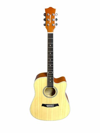 Guitar cutaway with 6 strings western acoustic 41&quot; Adia wood