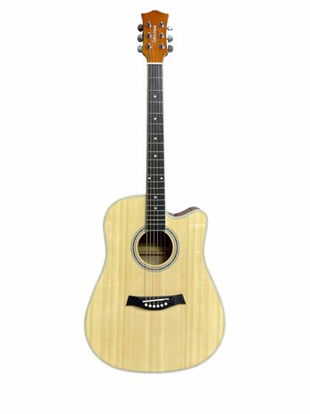 Guitar cutaway with 6 strings western acoustic 41&quot; Adia wood