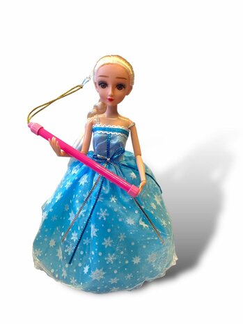 Dansende prinses poppen speelgoed roterende dansende prinses met licht en muziek