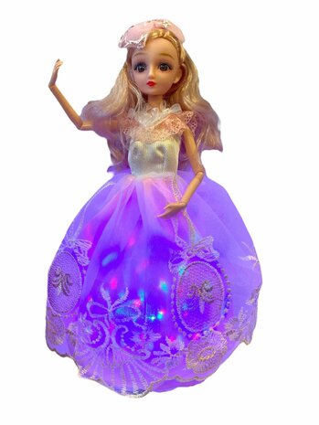 Dancing princess dolls toy rotating dancing princess with light and music