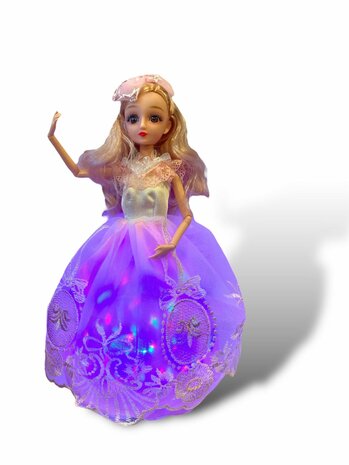 Dancing princess dolls toy rotating dancing princess with light and music