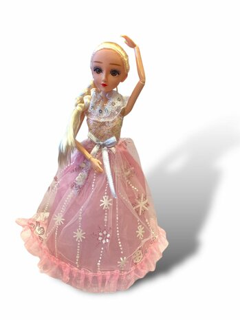 Dancing princess dolls toy rotating dancing princess with light and music