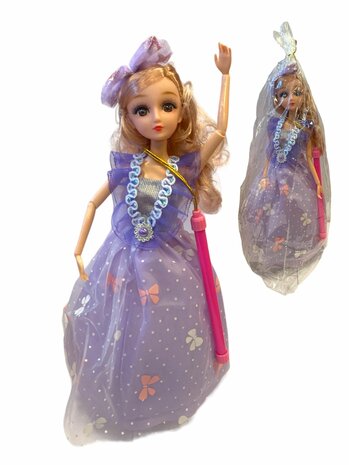 Dancing princess dolls toy rotating dancing princess with light and music