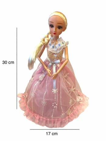 Dancing princess dolls toy rotating dancing princess with light and music