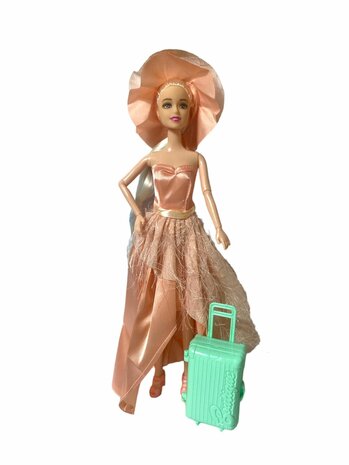 Princess Doll with Suitcase Modern Style 30CM