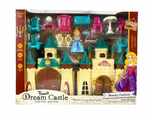 Princess Castle - Ensemble de jeu Dream Castle plus 15 accessoires