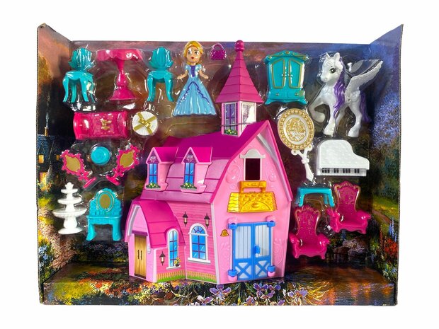 Princess Castle - Playset Dream Castle plus Plus musique et lumi&egrave;re 19 accessoires