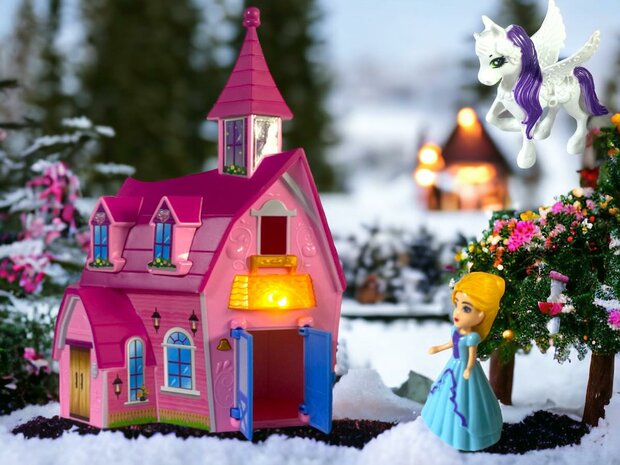 Princess Castle - Playset Dream Castle plus Plus musique et lumi&egrave;re 19 accessoires