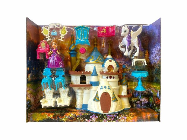 Princess Castle - Playset Dream Castle plus Plus musique et lumi&egrave;re 17 accessoires