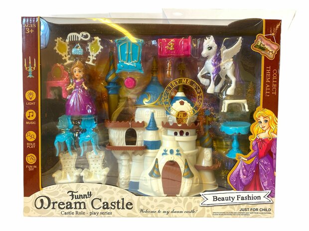 Prinzessinnenschloss - Spielset Dream Castle plus Plus Musik und Licht 17 Zubeh&ouml;rteile