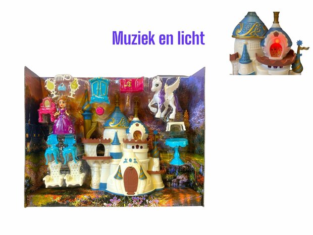 Princess Castle - Playset Dream Castle plus Plus musique et lumi&egrave;re 17 accessoires