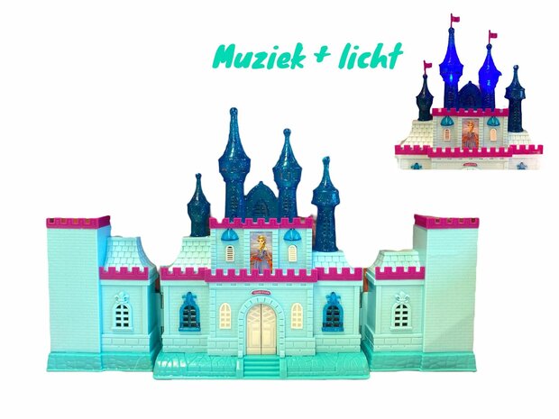 Prinsessenkasteel - Speelset Dream Kasteel plus Plus muziek en licht 10 accessoires