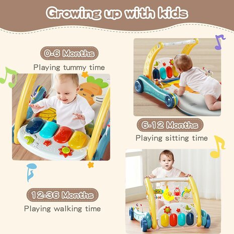 Baby Walker + Baby Mat Educational Baby Toys 2in1