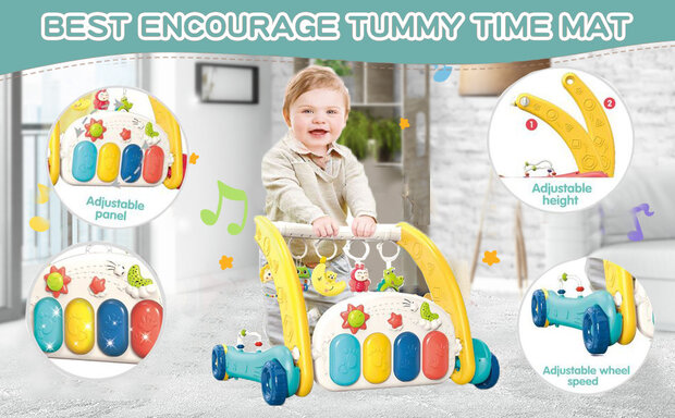 Baby Walker + Baby Mat Educational Baby Toys 2in1