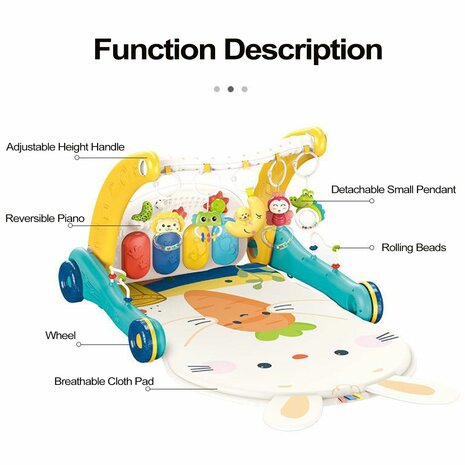 Baby Walker + Baby Mat Educational Baby Toys 2in1