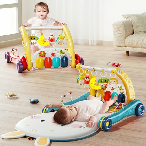 Baby Walker + Babymatte Lernspielzeug f&uuml;r Babys 2in1