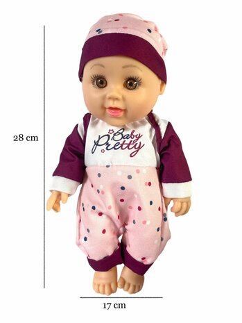 New Born Baby - 28 cm faishon Baby doll - drinking and urination function + Sound