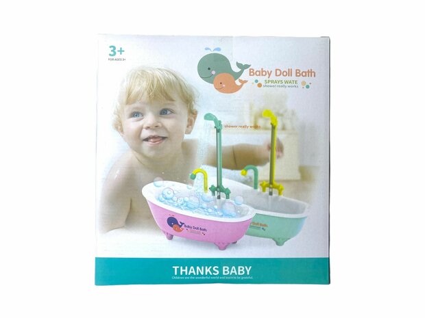 Baby Doll Bathroom Set with Water Sprays Functional Shower