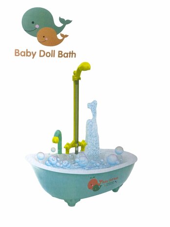 Babypuppen-Badezimmerset mit Wasserbrause und funktioneller Dusche
