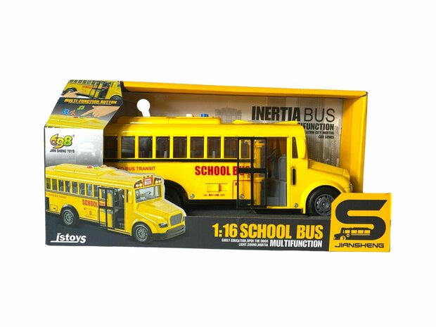 Schulbus mit Licht und Sound 27,5 cm gelb 1:16