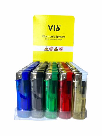 Lighters 50 pieces - refillable Transparent