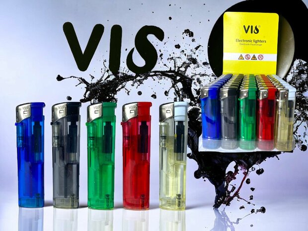 Lighters 50 pieces - refillable Transparent