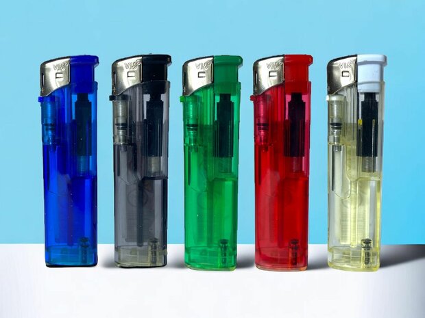 Lighters 50 pieces - refillable Transparent