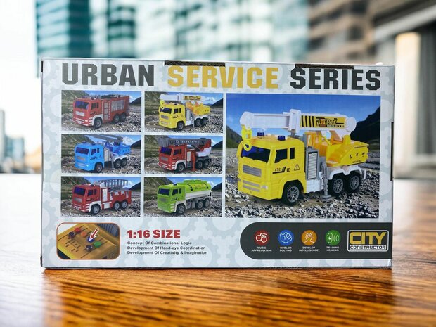 Fire Truck with Water Pump - CITY SERVICE FIRE CAR (21CM)