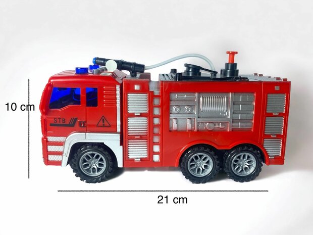 Camion de pompier avec pompe &agrave; eau - CITY SERVICE FIRE CAR (21CM)