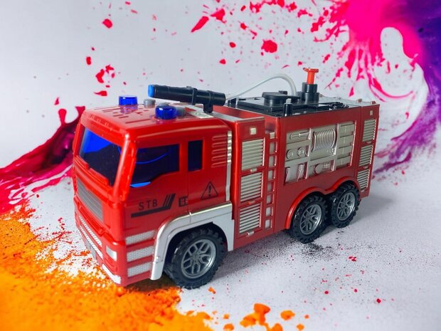 Fire Truck with Water Pump - CITY SERVICE FIRE CAR (21CM)