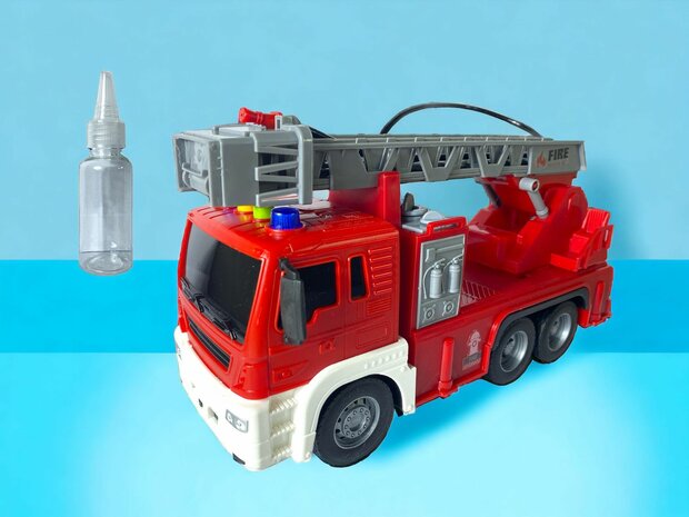 Jouet camion de pompiers/camion &eacute;chelle pour enfants 25 cm.