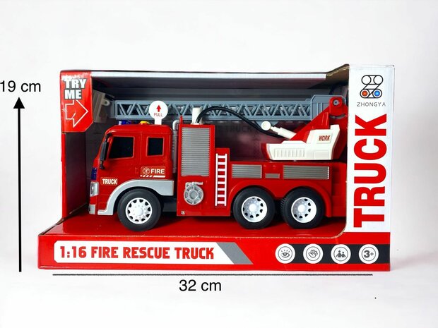 Toy fire truck/ladder truck for children 32 cm.