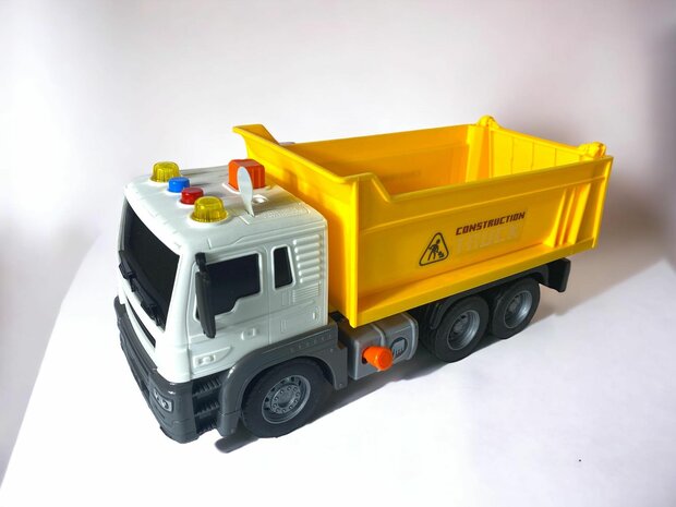 Work vehicle toy with loading platform - tipping body - with light and sound 25CM