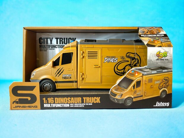 Dinosaurus vrachtauto - Dinos truck - Met Licht en Geluid 27cm