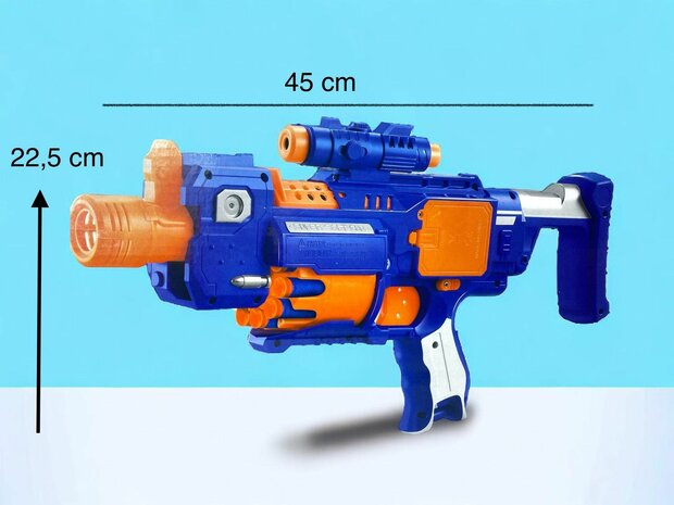 Pistolet jouet &eacute;lectrique &agrave; balle molle en mousse, 20 fl&eacute;chettes sp&eacute;ciales.