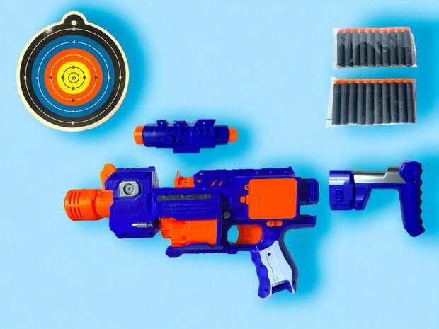 Electric foam soft bullet toy gun, 20 special darts.