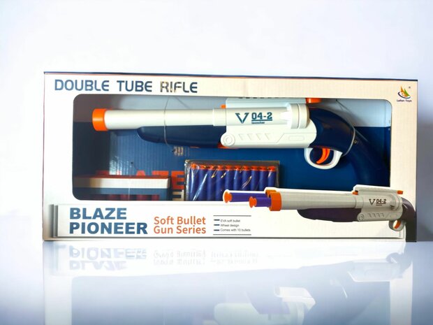 jachtgeweer zacht rubberen kogelspeelgoed - shotgun soft rubber bullet toys 42 cm