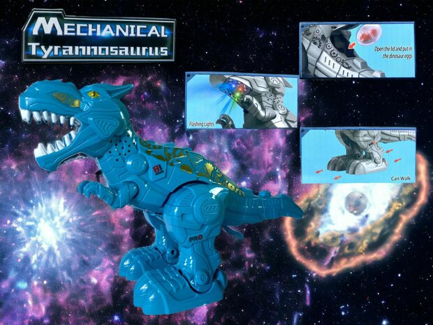 Mechanisches elektrisches Dinosaurier-Spielzeug, das Eier legt, br&uuml;llende Ger&auml;usche, Tyrannosaurus f&uuml;r Kinder.