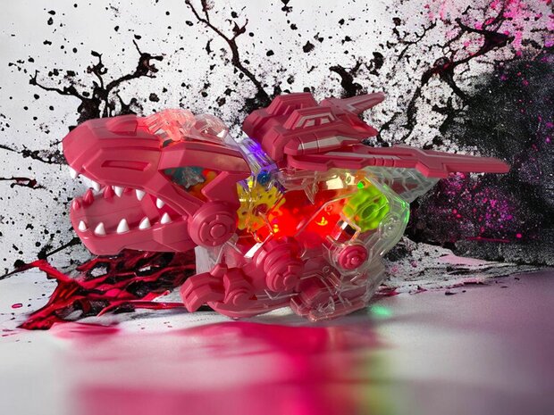 Dinosaur toy Electrically transparent Colored gears with music and lighting 22.5cm.