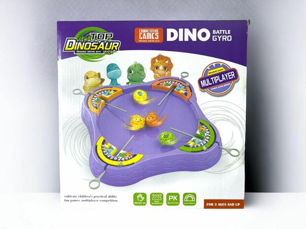 Dinosaurier-Battle-Gyro-Spiele k&ouml;nnen von 2 bis 4 Personen gespielt werden.
